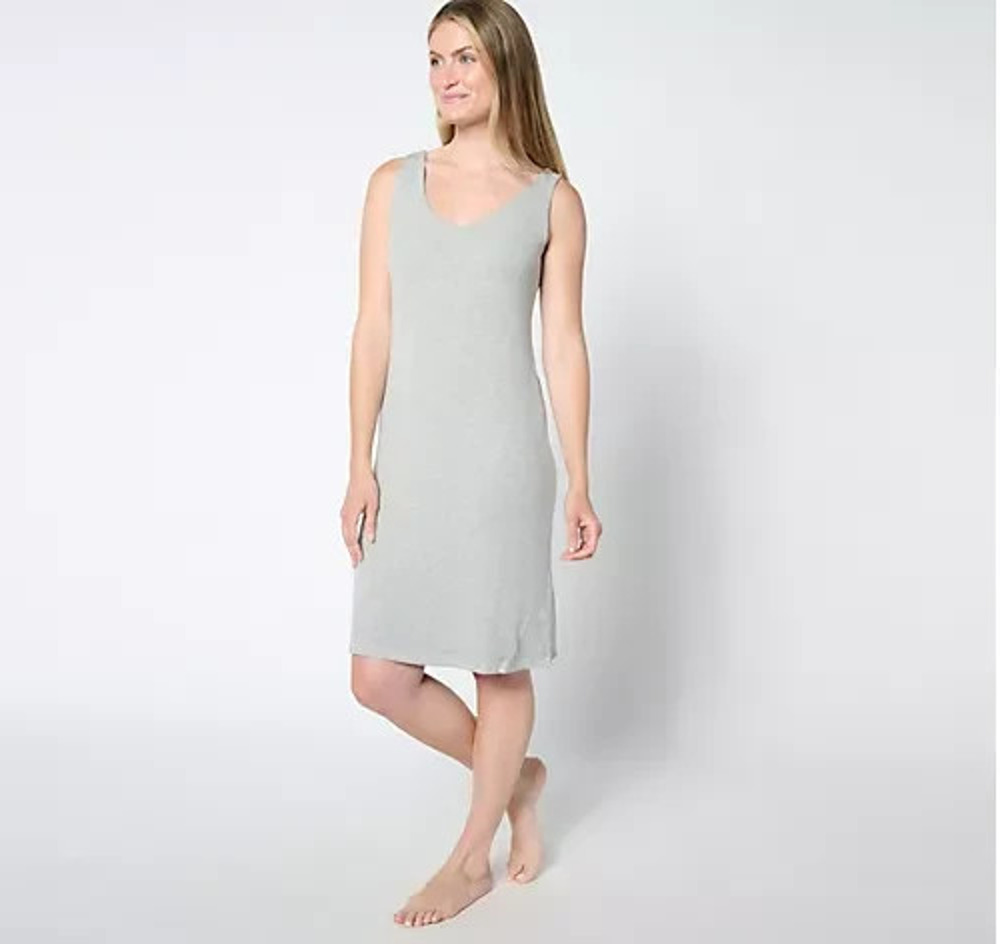 Cozy Earth Women's Rib heavy Knit V-Neck Tank Lounge Dress XL A0010232